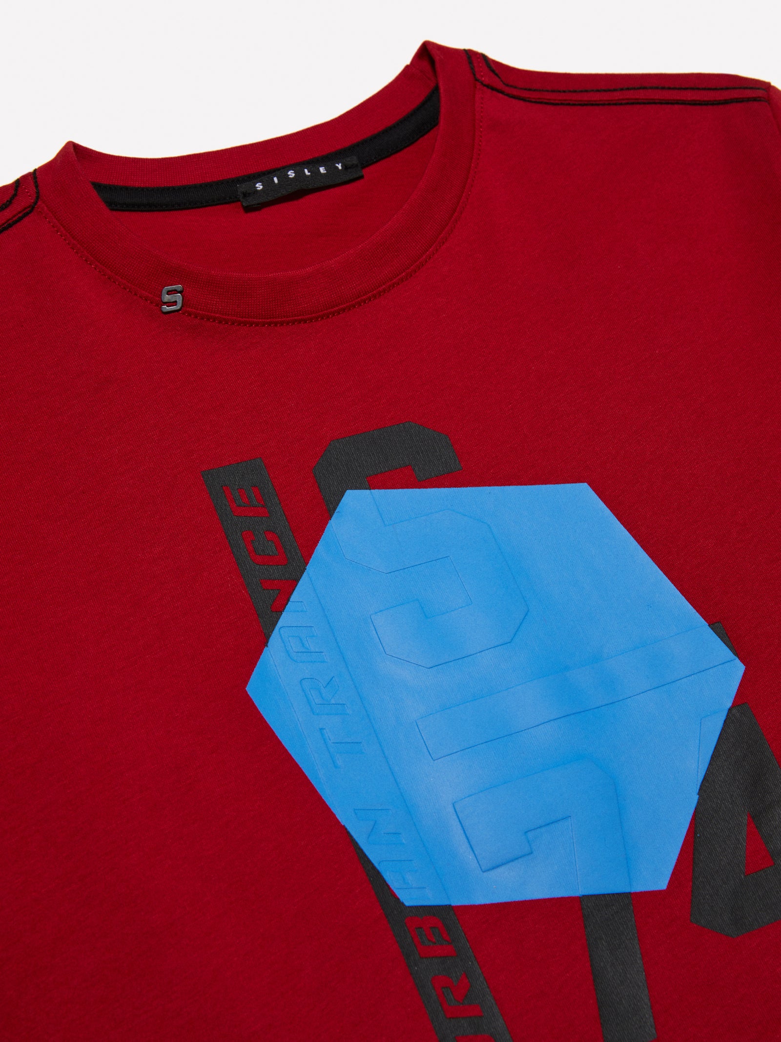 T-shirt con stampa a rilievo da bambino bordeaux 2 | Sisley young Outlet