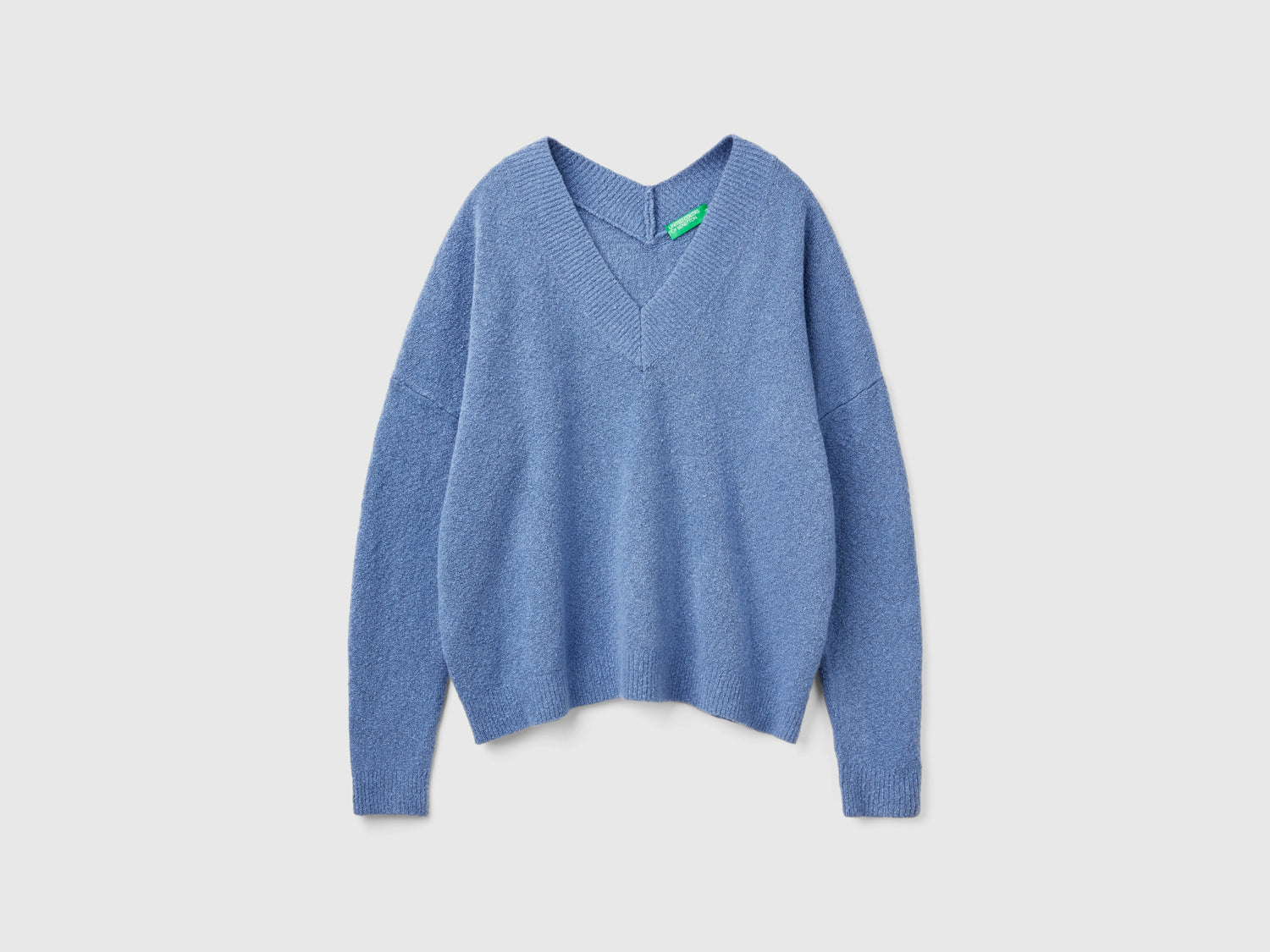 Maglia con scollo a V da donna avio | Benetton Outlet