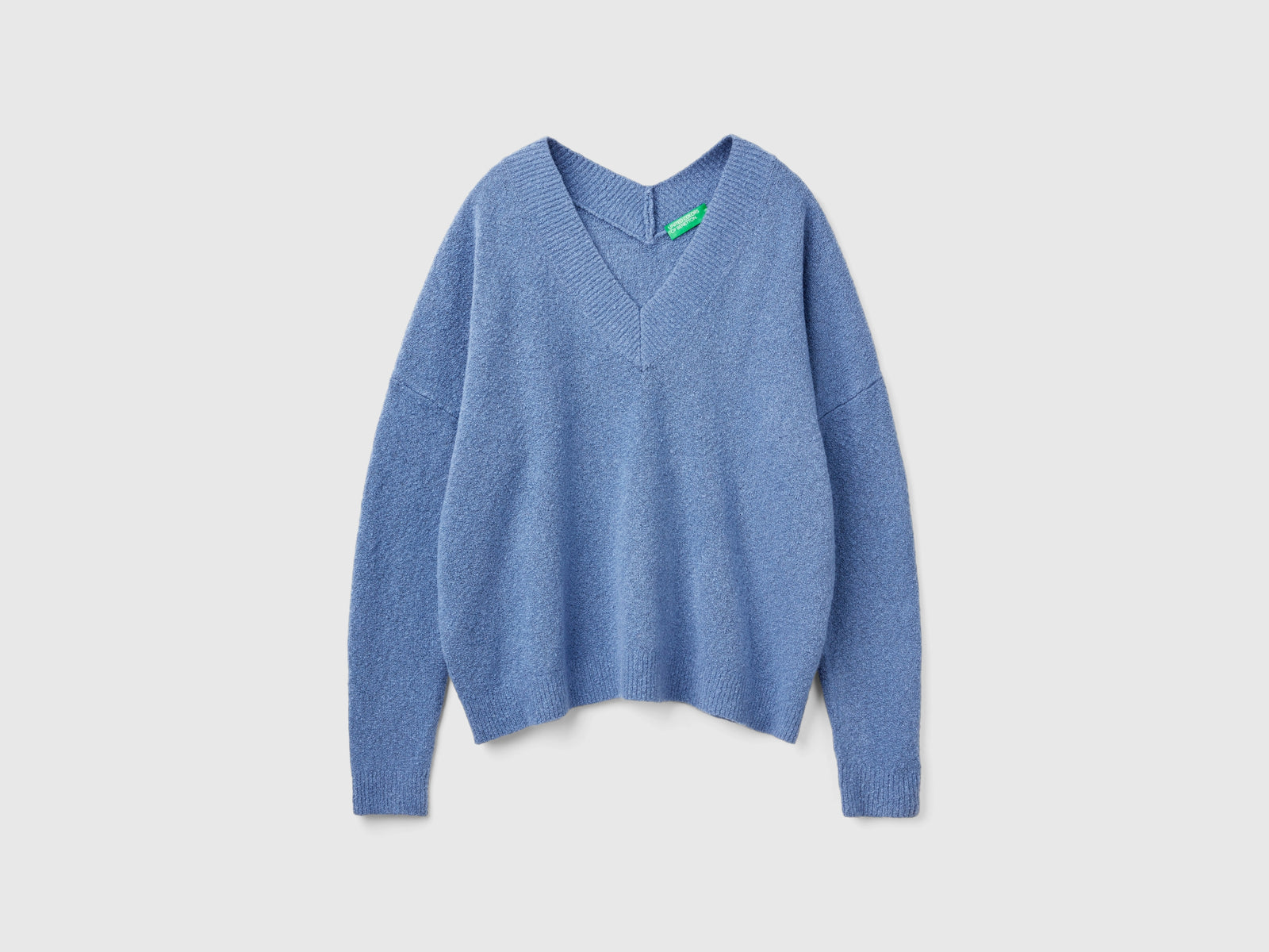 Maglia con scollo a V da donna avio | Benetton Outlet