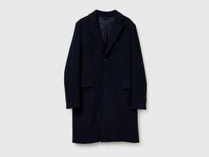 Cappotto foderato in misto lana