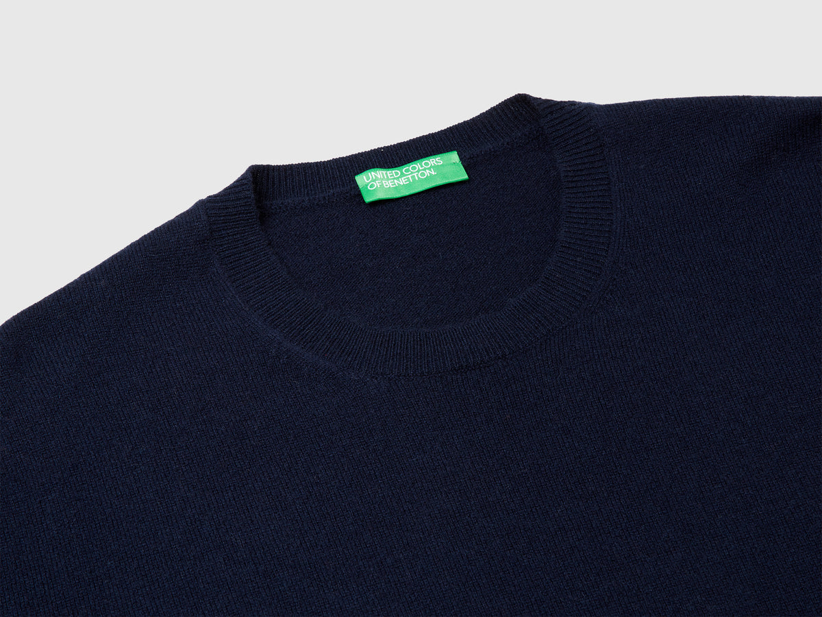 Maglia blu notte in puro cashmere