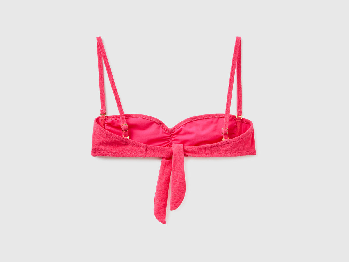 Costume a fascia in tessuto elasticizzato effetto spugna