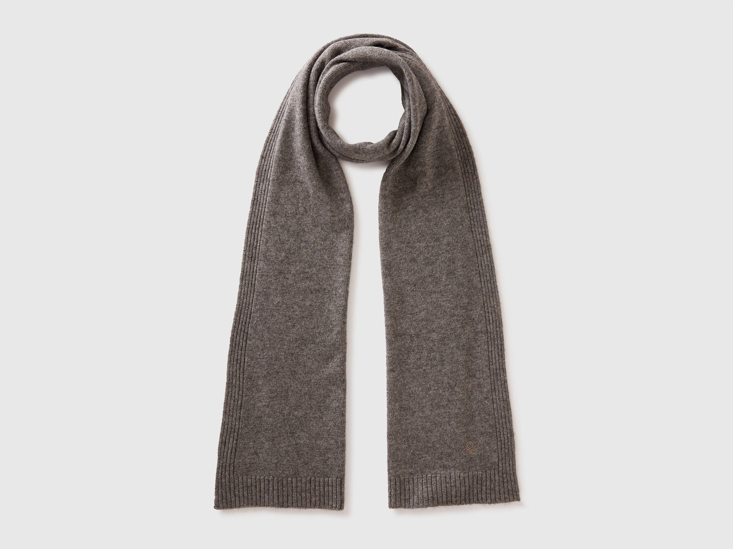 Sciarpa in misto cashmere da donna grigio scuro | Benetton Outlet