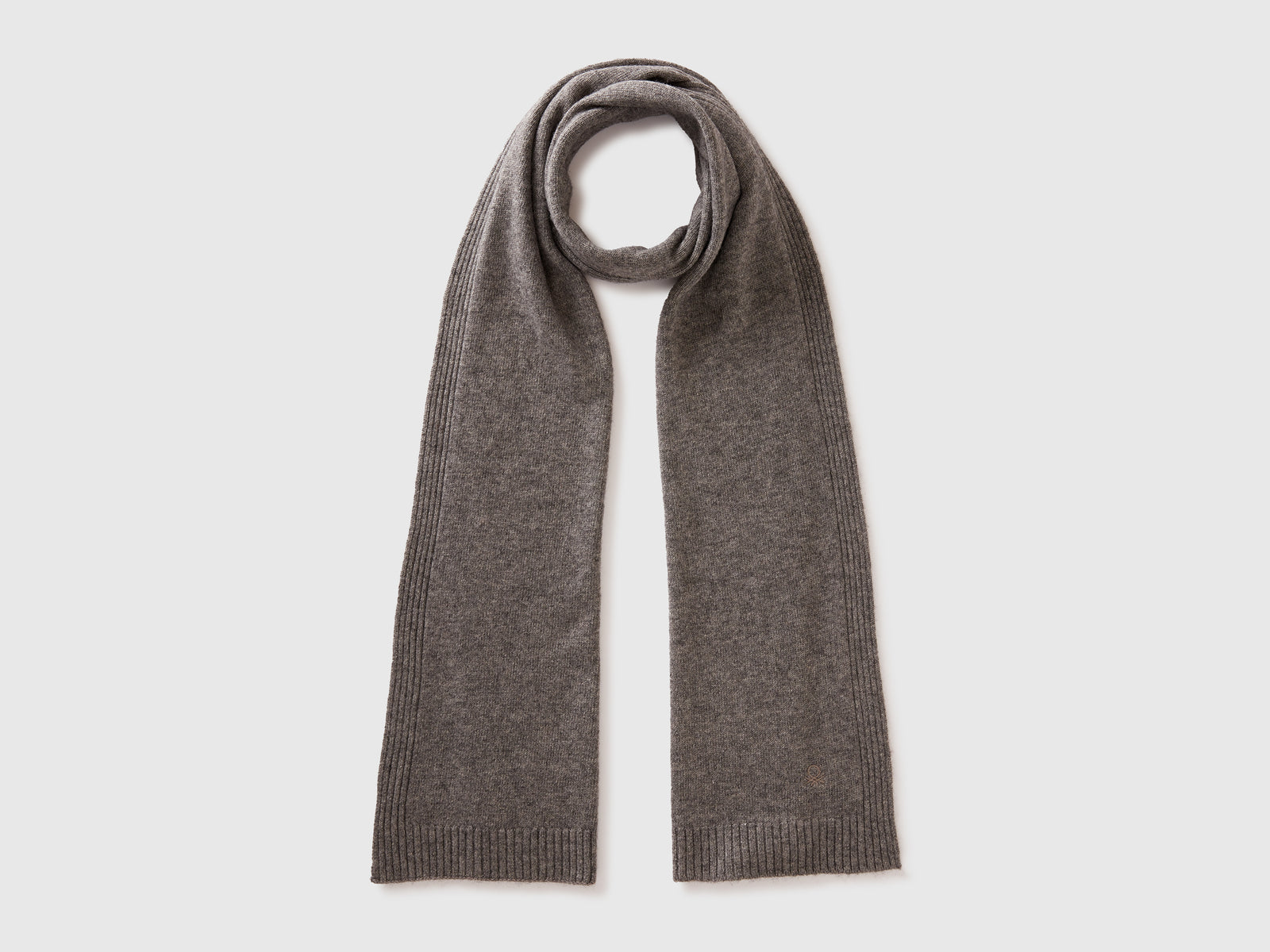 Sciarpa in misto cashmere da donna grigio scuro | Benetton Outlet