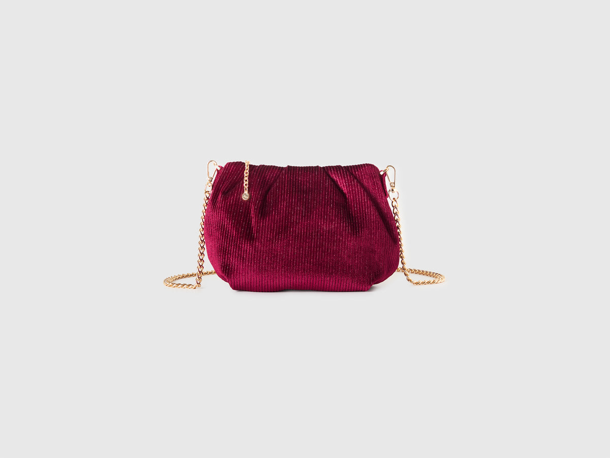 Borsa mini in velluto con lurex
