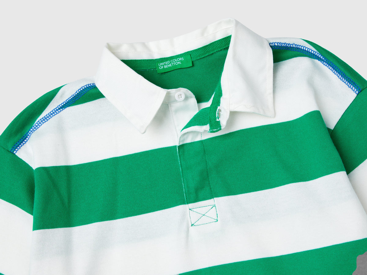 Polo rugby a righe verde e