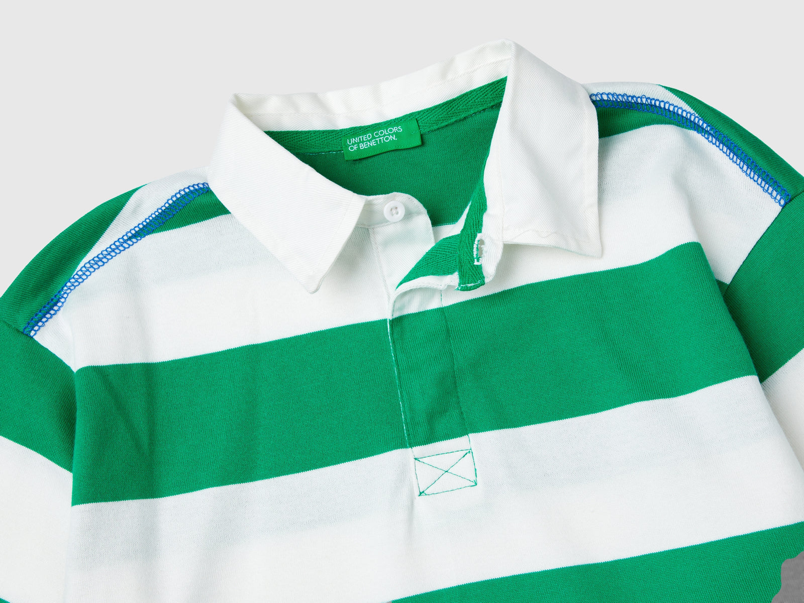 Polo rugby a righe verde e da bambino multi-color 2 | Benetton Outlet
