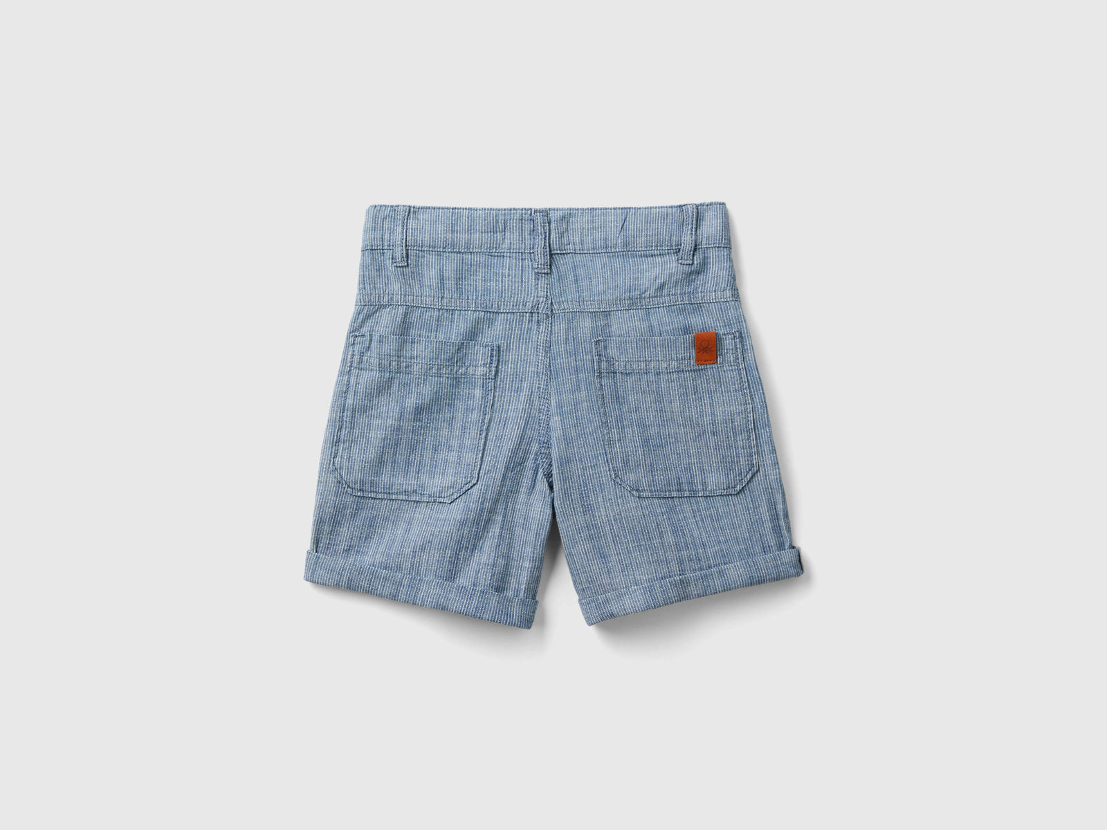 Bermuda a righe in chambray da bimbo blu 2 | Benetton Outlet