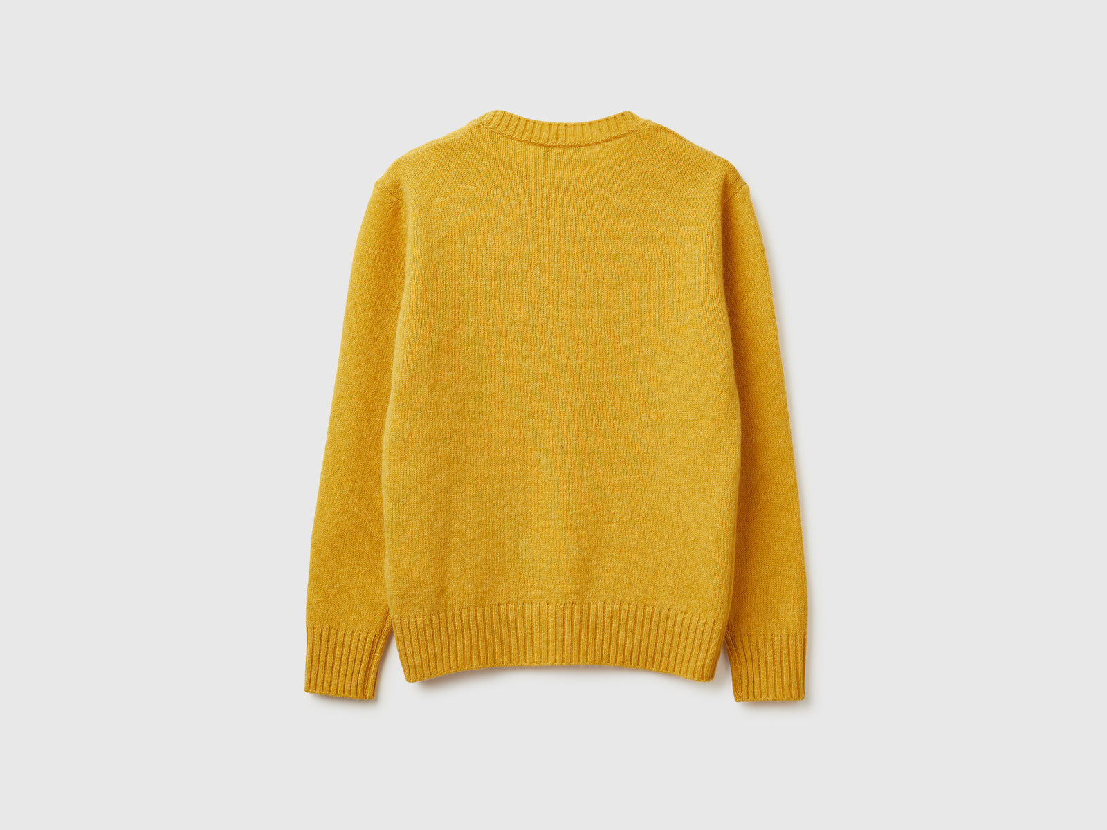 Maglia in pura lana Shetland da donna senape 2 | Benetton Outlet