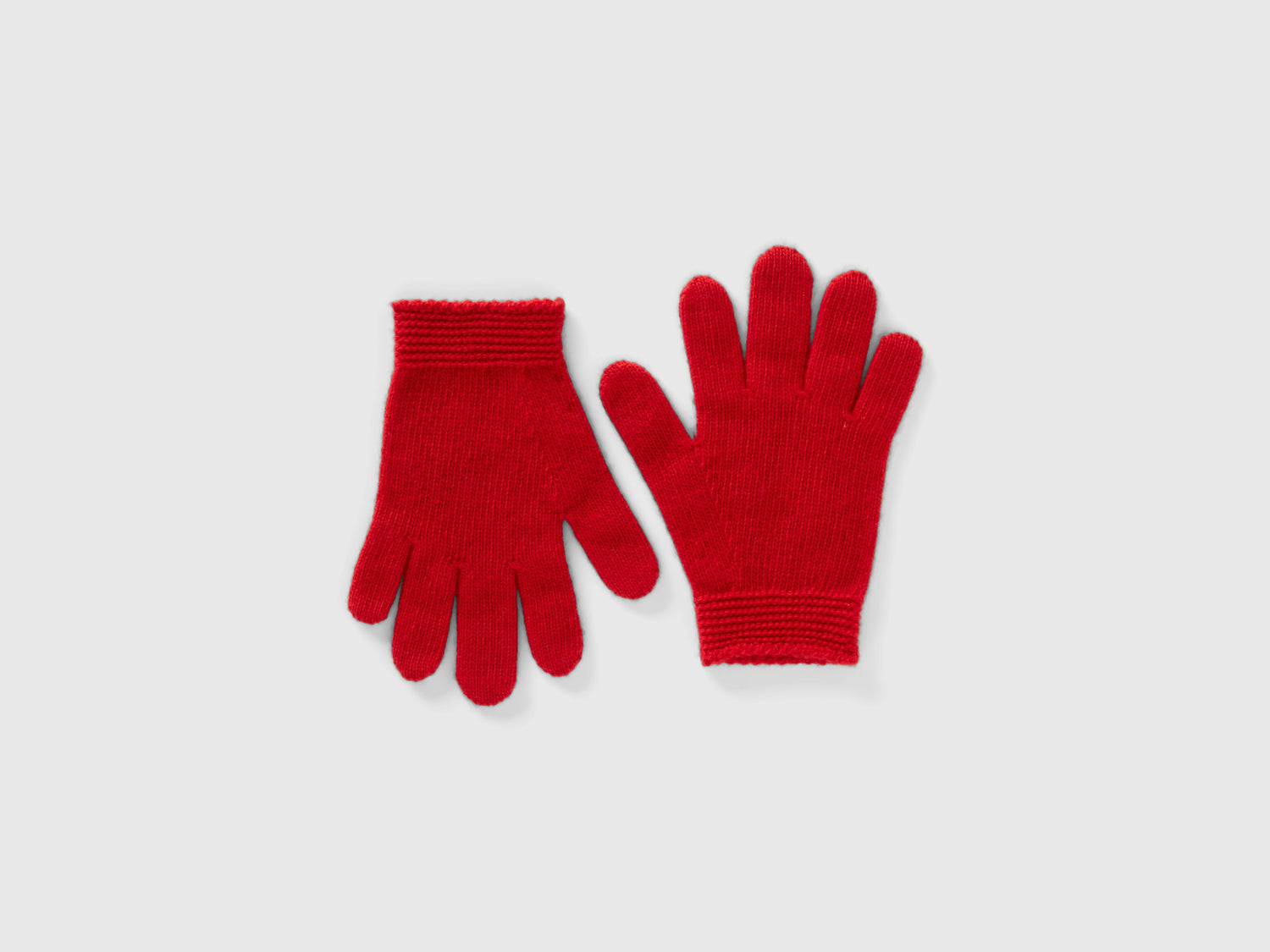 Guanti in misto lana stretch da bimbo rosso | Benetton Outlet