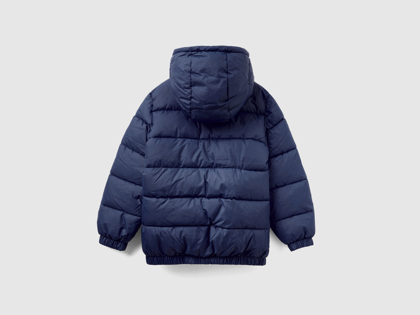 Giubbotto imbottito con interno orsetto da bambino blu scuro 2 | Benetton Outlet