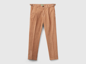 Chino slim fit in velluto a costine
