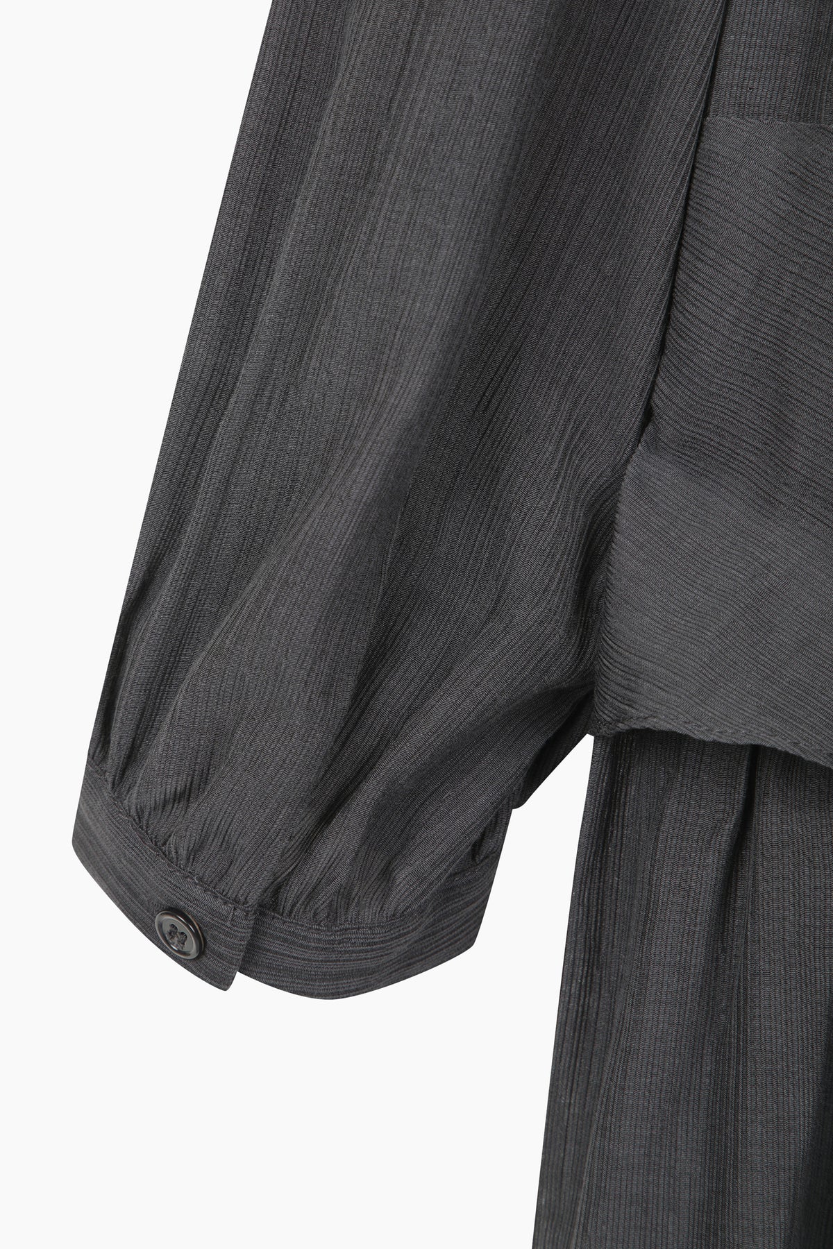 Vestito corto nero con rouches