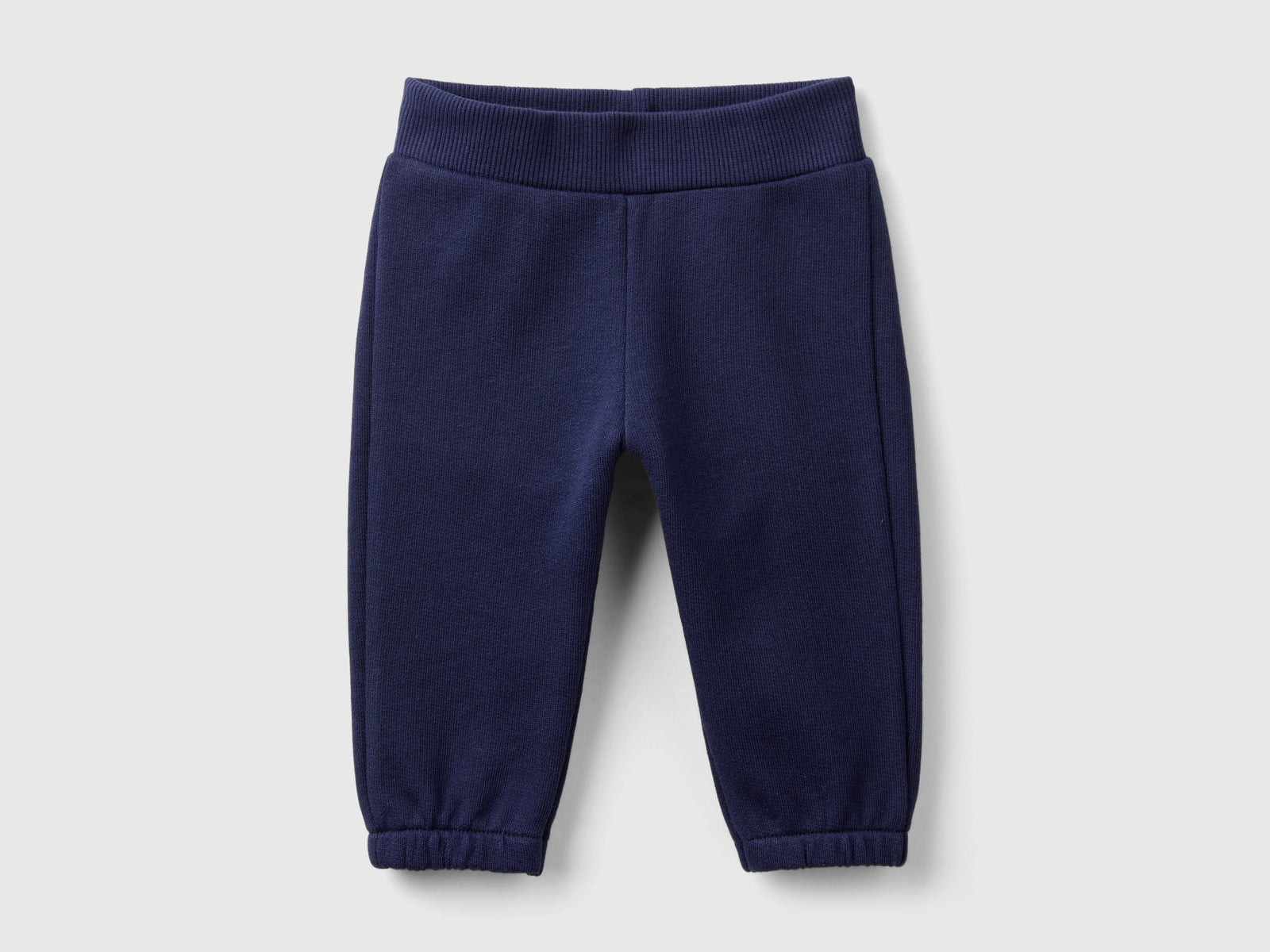 Pantaloni in felpa di cotone bio da neonato blu scuro | Benetton Outlet