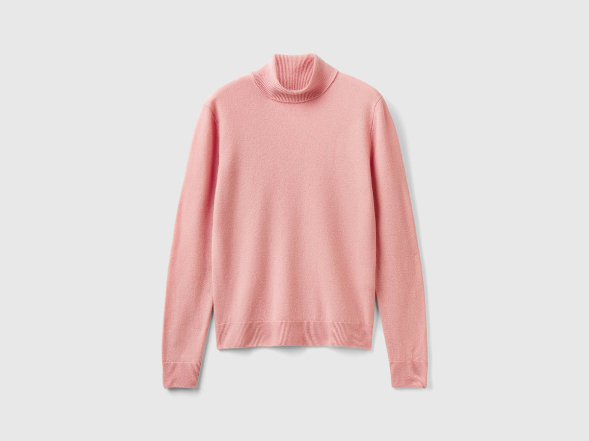 Maglione dolcevita in pura lana Merino