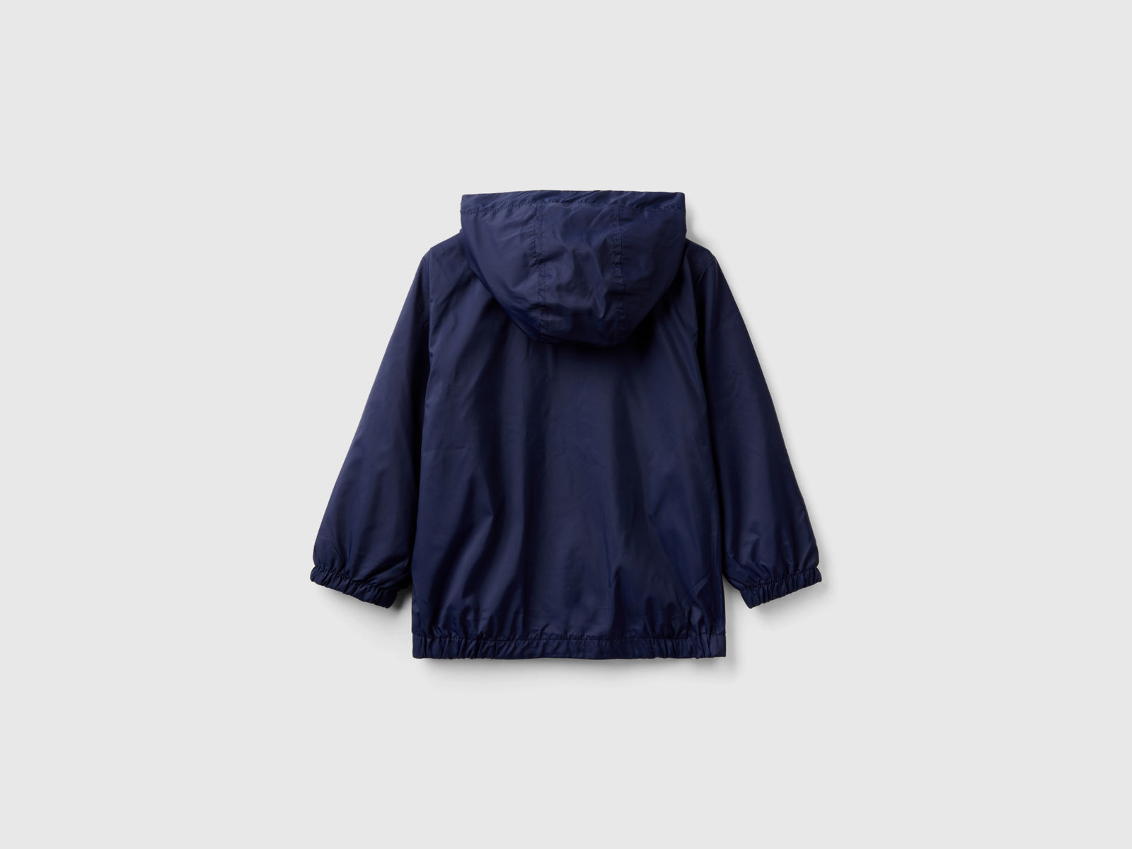 Giubbino in nylon con cappuccio da bimbo blu scuro 2 | Benetton Outlet