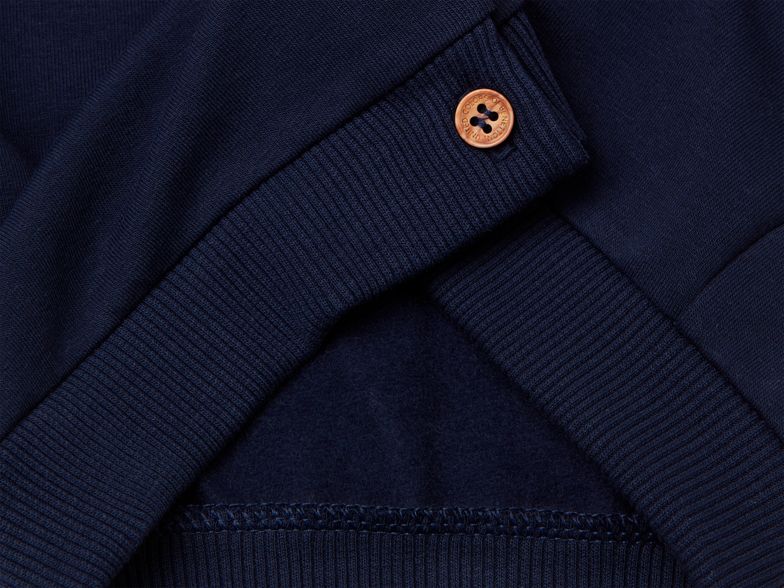 Calda felpa con stampa logo da neonato blu scuro 3 | Benetton Outlet