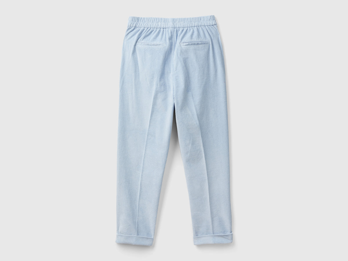 Chino in velluto con vita elasticizzata