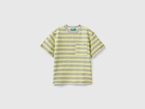 T-shirt a righe con taschino
