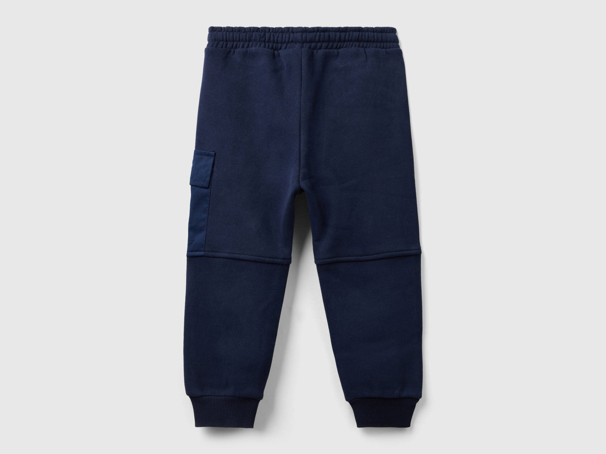 Joggers in calda felpa con tasca laterale
