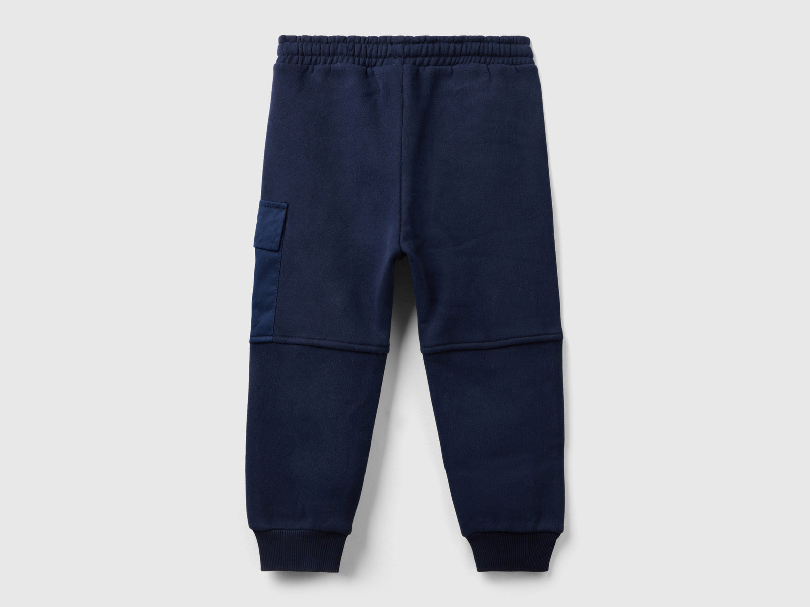 Joggers in calda felpa con tasca laterale da bimbo blu scuro 2 | Benetton Outlet