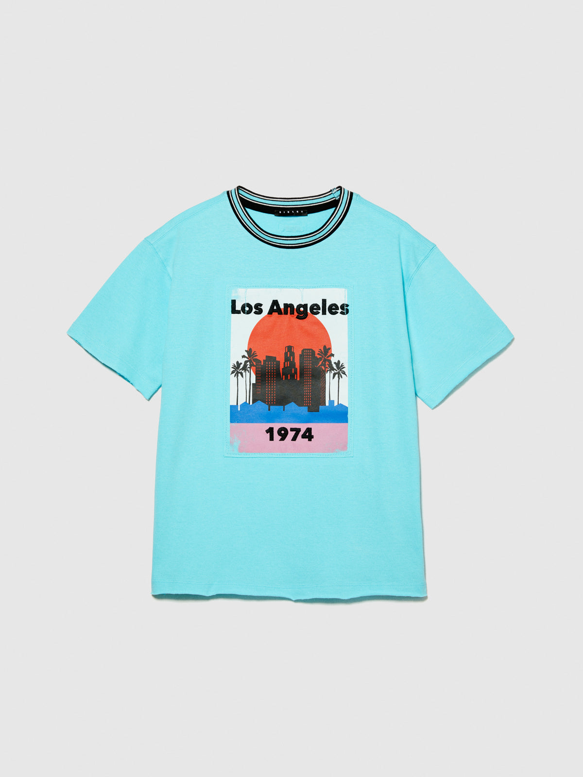 T-shirt con stampa ricamata