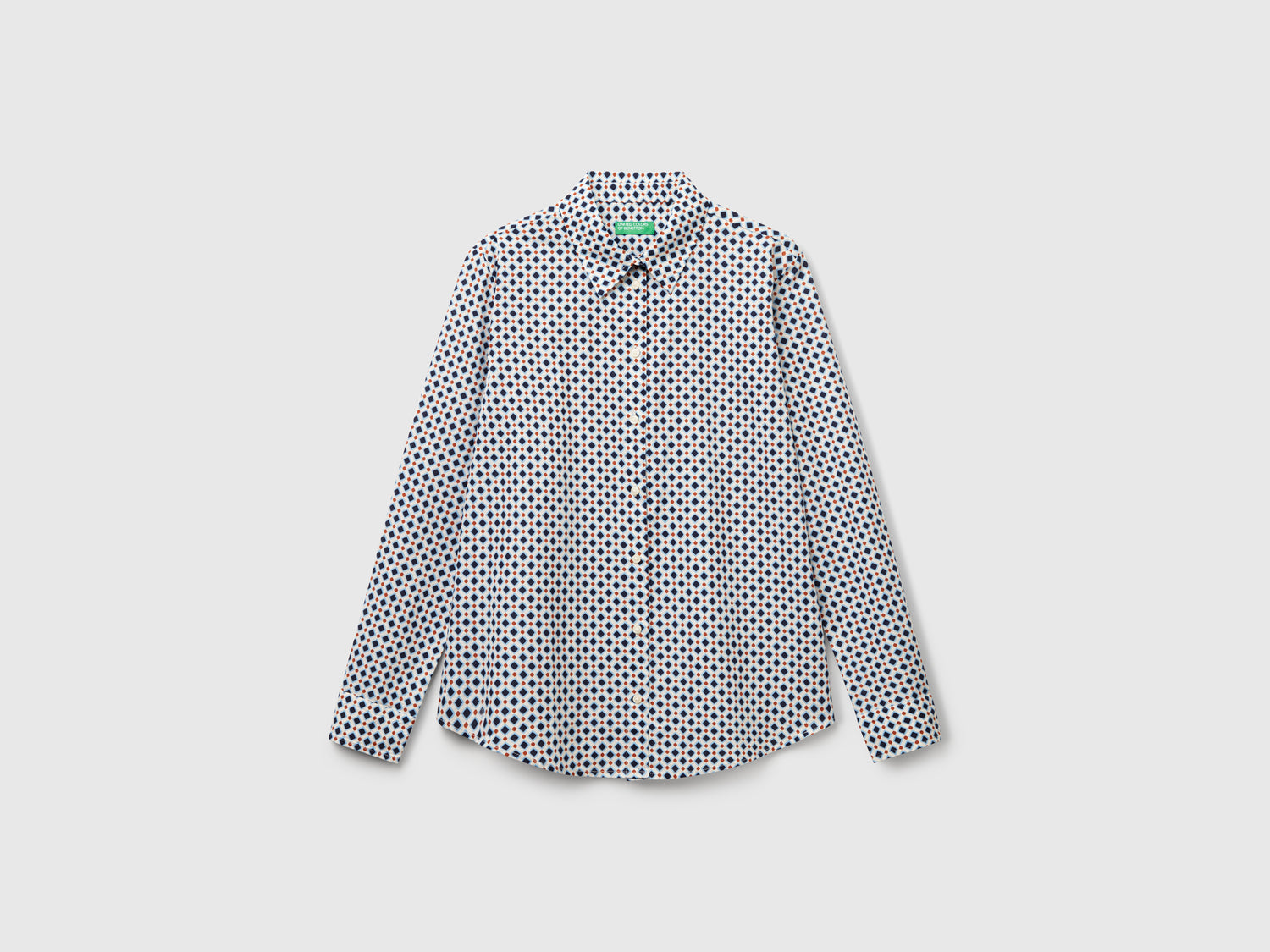 Camicia fantasia in cotone leggero da donna multi-color | Benetton Outlet