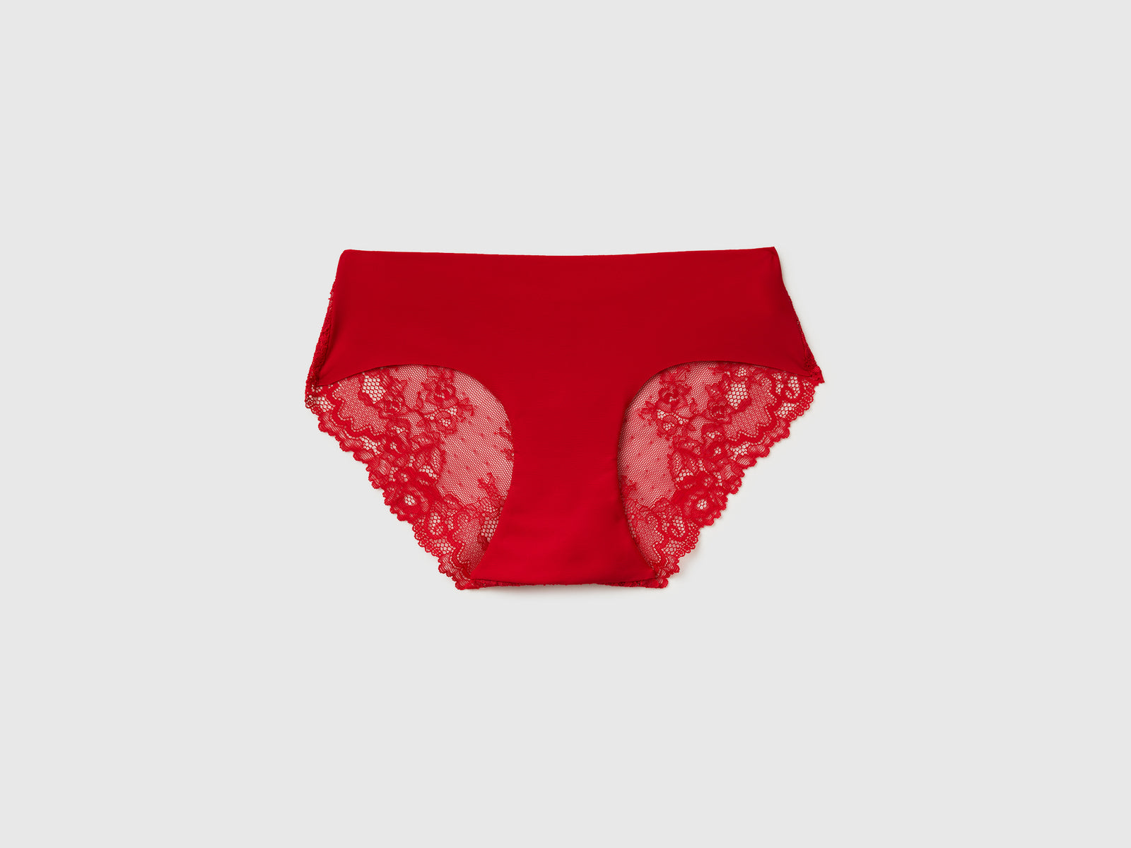 Slip rossi stretch con pizzo da donna rosso | Benetton Outlet