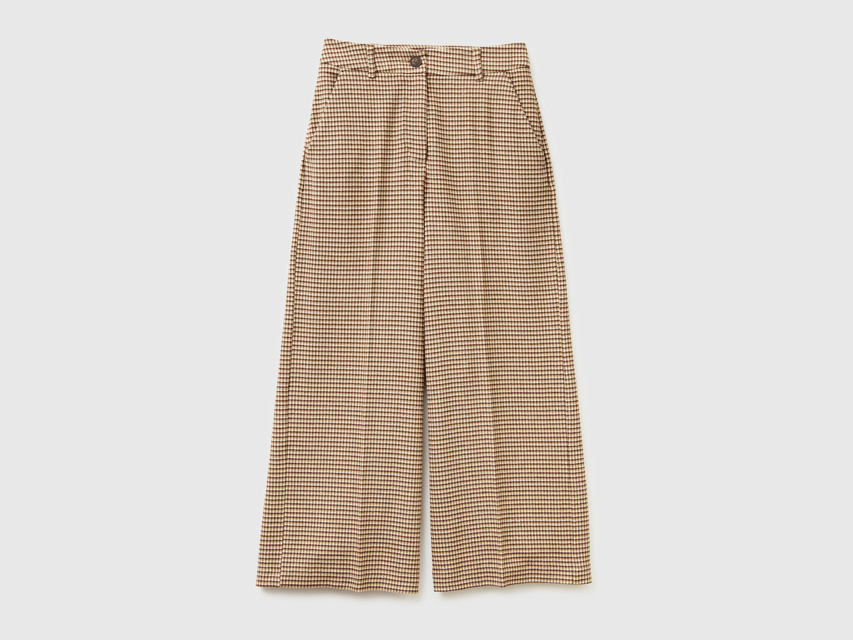 Pantaloni ampi pied de poule