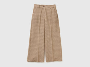 Pantaloni ampi pied de poule