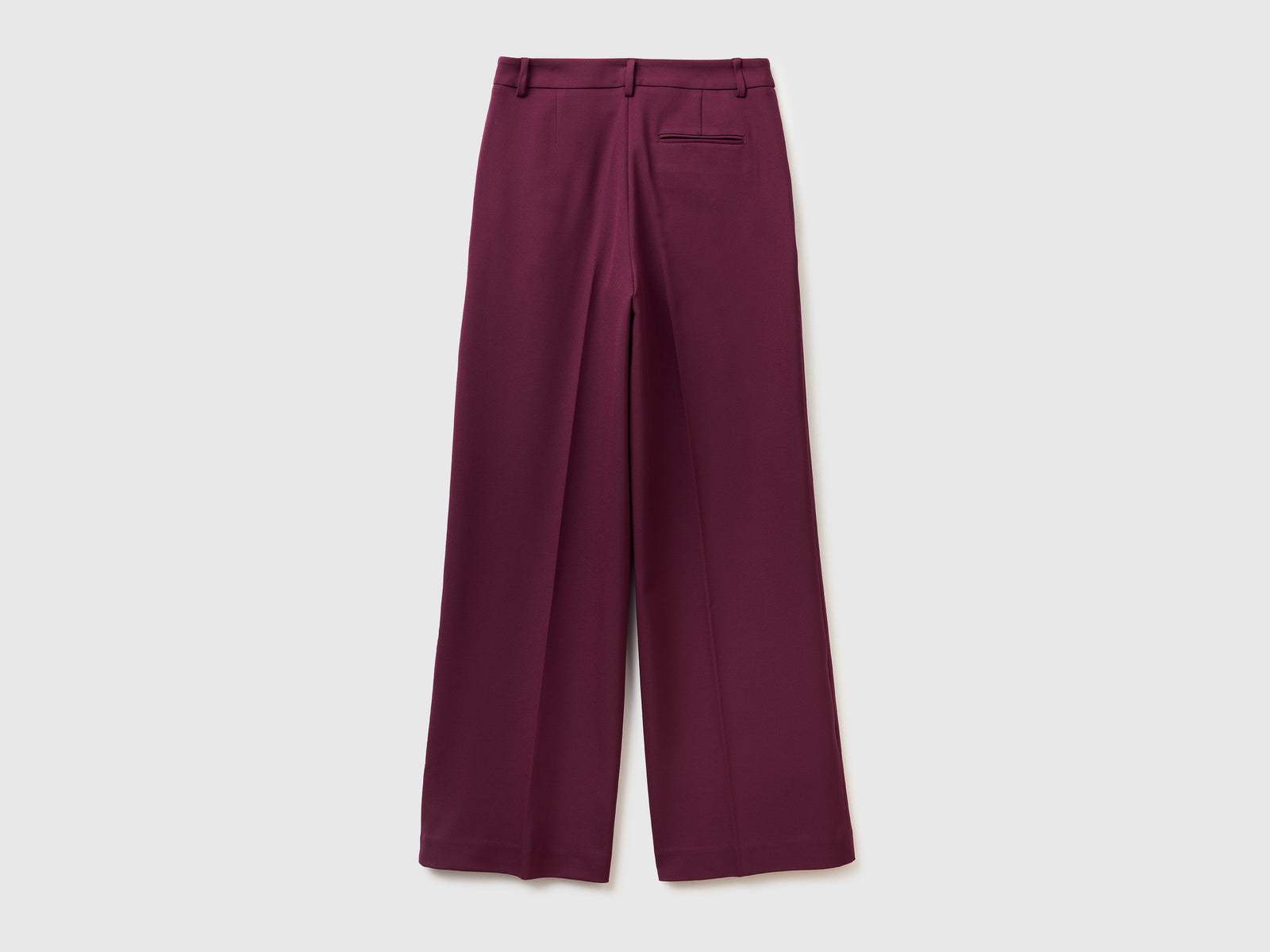 Pantaloni ampi in misto viscosa stretch da donna bordeaux 2 | Benetton Outlet