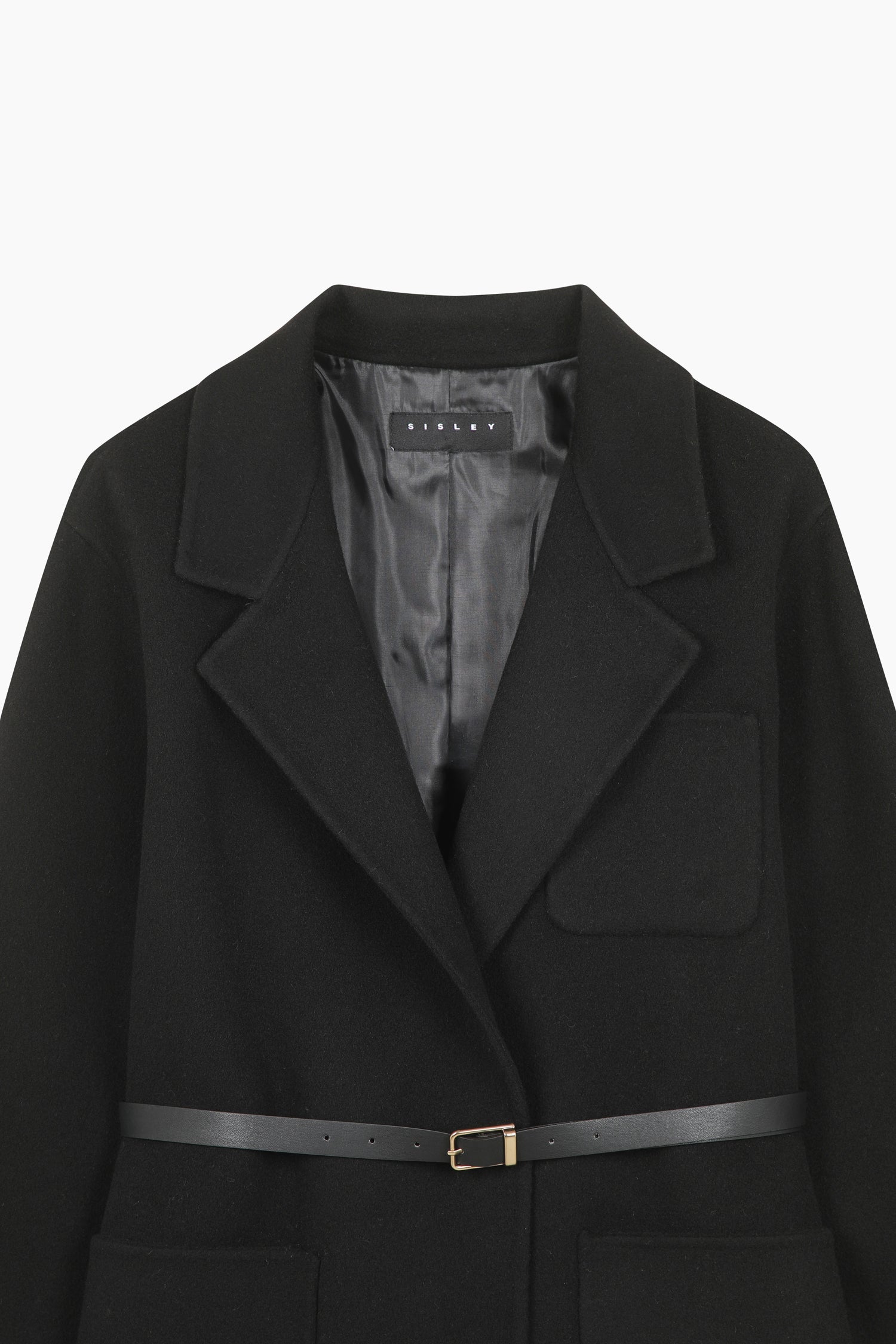 Cappotto corto con cintura da donna nero 3 | Sisley Outlet