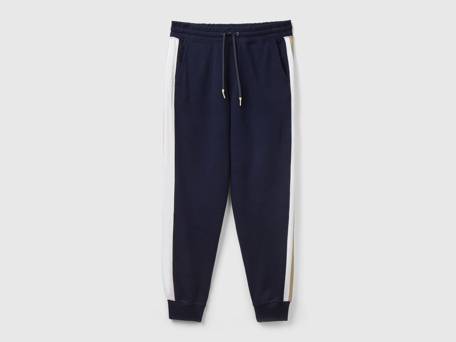 Joggers con bande da uomo blu scuro | Benetton Outlet