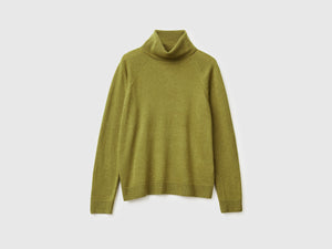 Maglione dolcevita in misto lana e cashmere