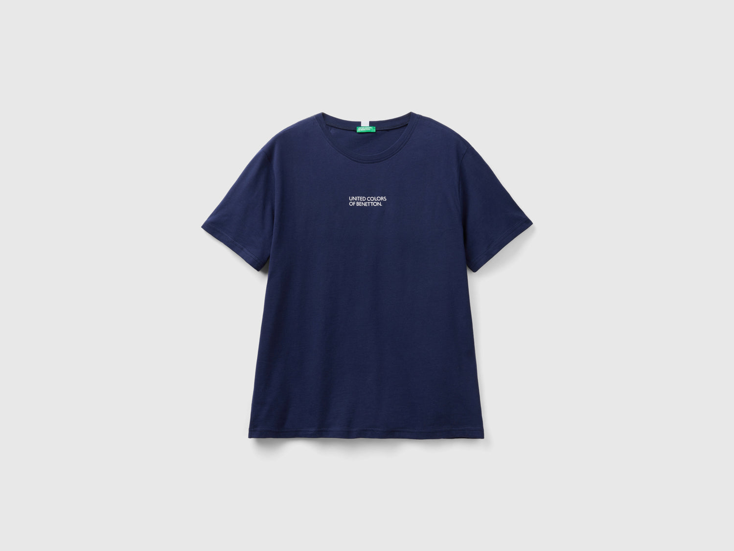 T-shirt con stampa logo da uomo blu scuro | Benetton Outlet