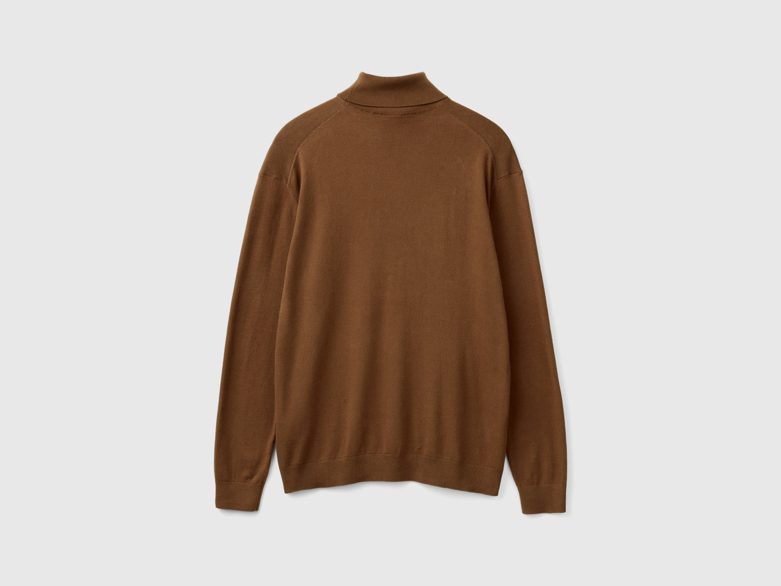 Dolcevita in misto cotone leggero da uomo marrone 2 | Benetton Outlet