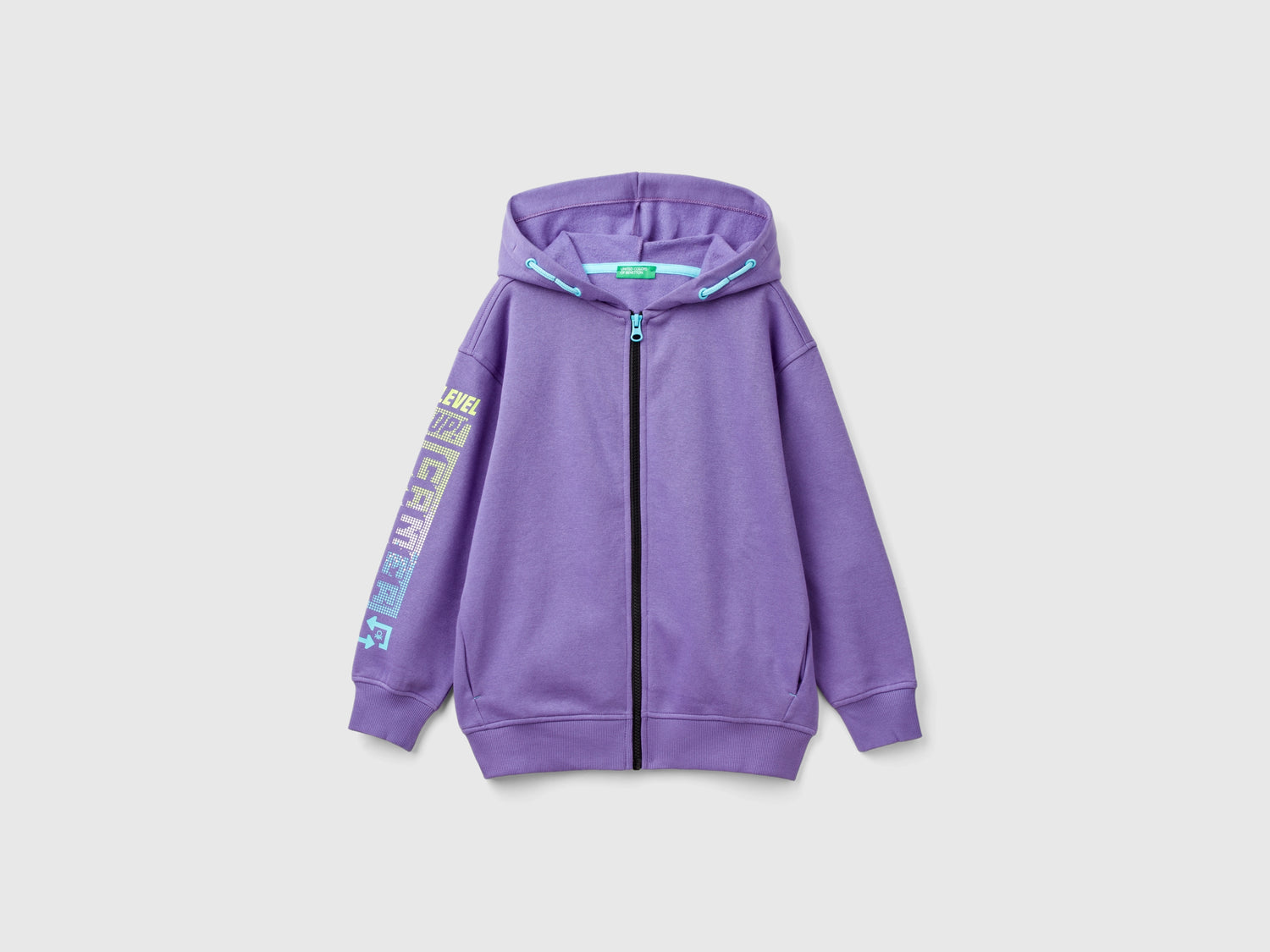 Felpa gamer con stampa slogan da bambino viola | Benetton Outlet