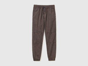 Pantaloni lunghi jogger fit in puro cotone