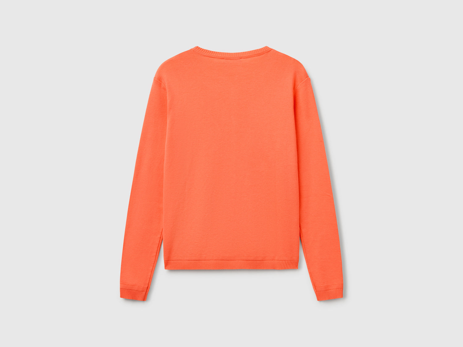 Cardigan girocollo in puro cotone da donna arancione | Benetton Outlet