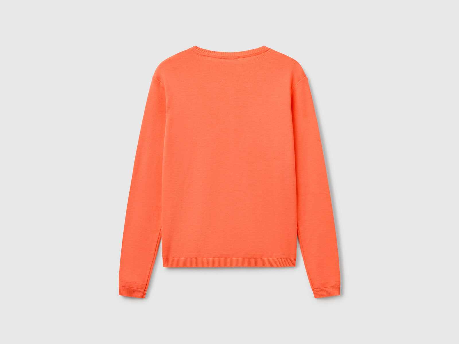 Cardigan girocollo in puro cotone da donna arancione | Benetton Outlet