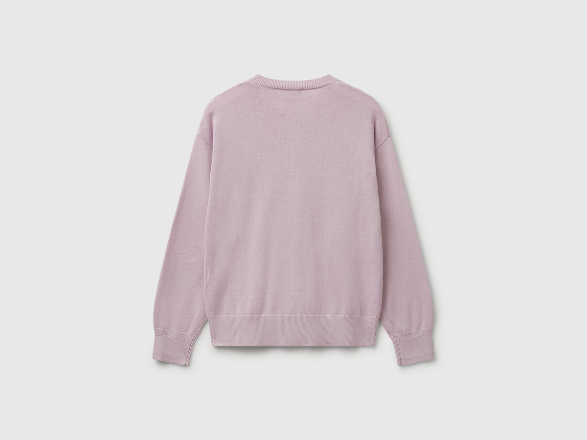 Cardigan girocollo in puro cotone