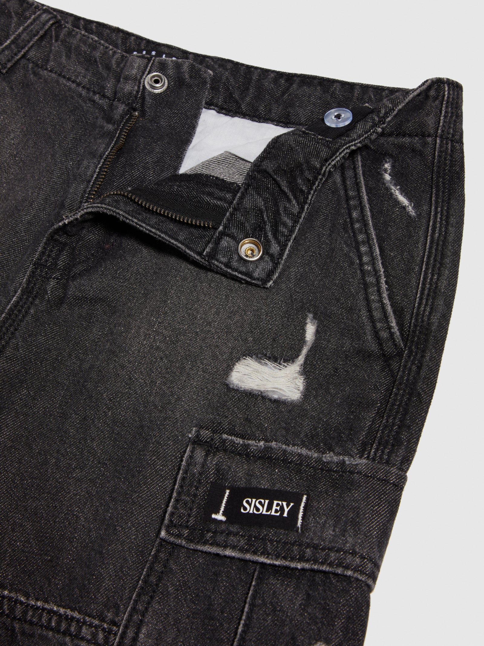 Jeans con tasconi da bambino nero 3 | Sisley young Outlet