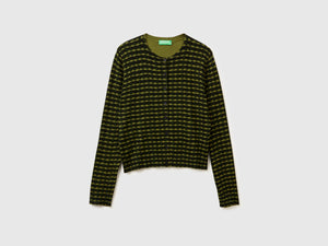 Cardigan con stampa grafica