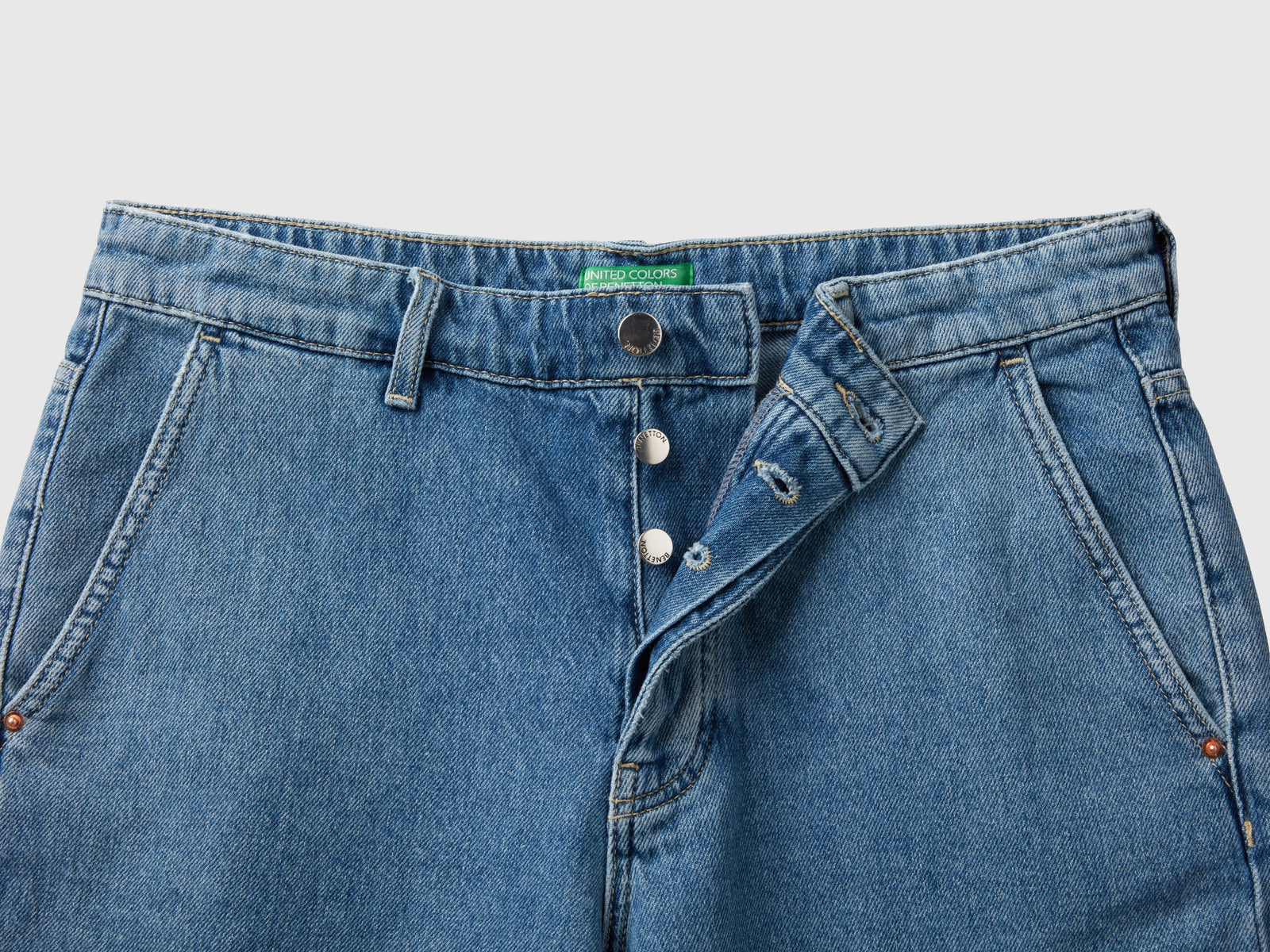 Bermuda di jeans relaxed fit da uomo blu 3 | Benetton Outlet