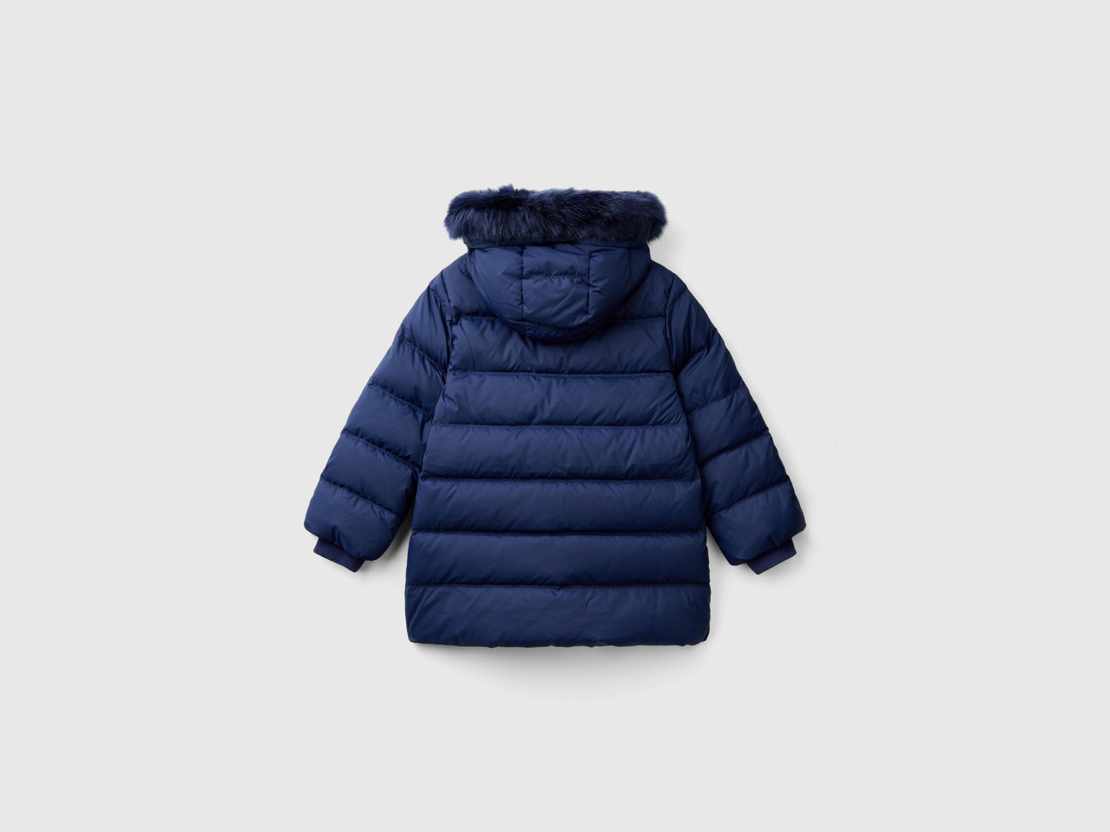 Piumino "Rain Defender" con cappuccio staccabile da bambina blu scuro 2 | Benetton Outlet