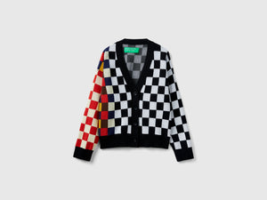 Cardigan a quadri