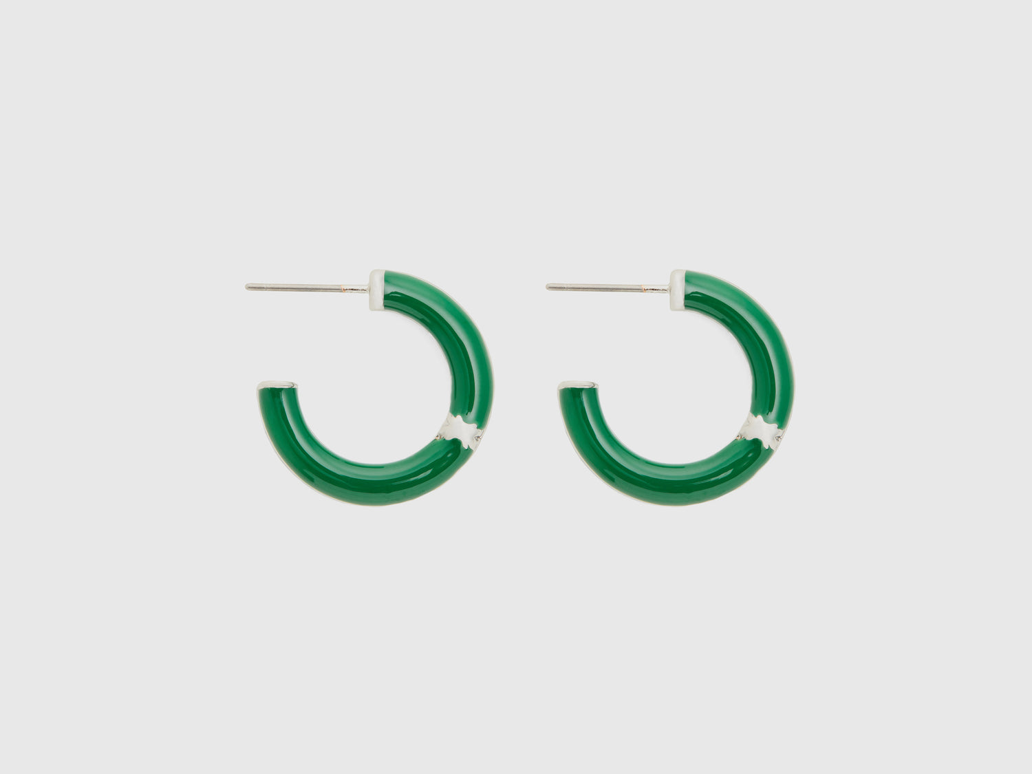 Orecchini a semicerchio da donna verde | Benetton Outlet