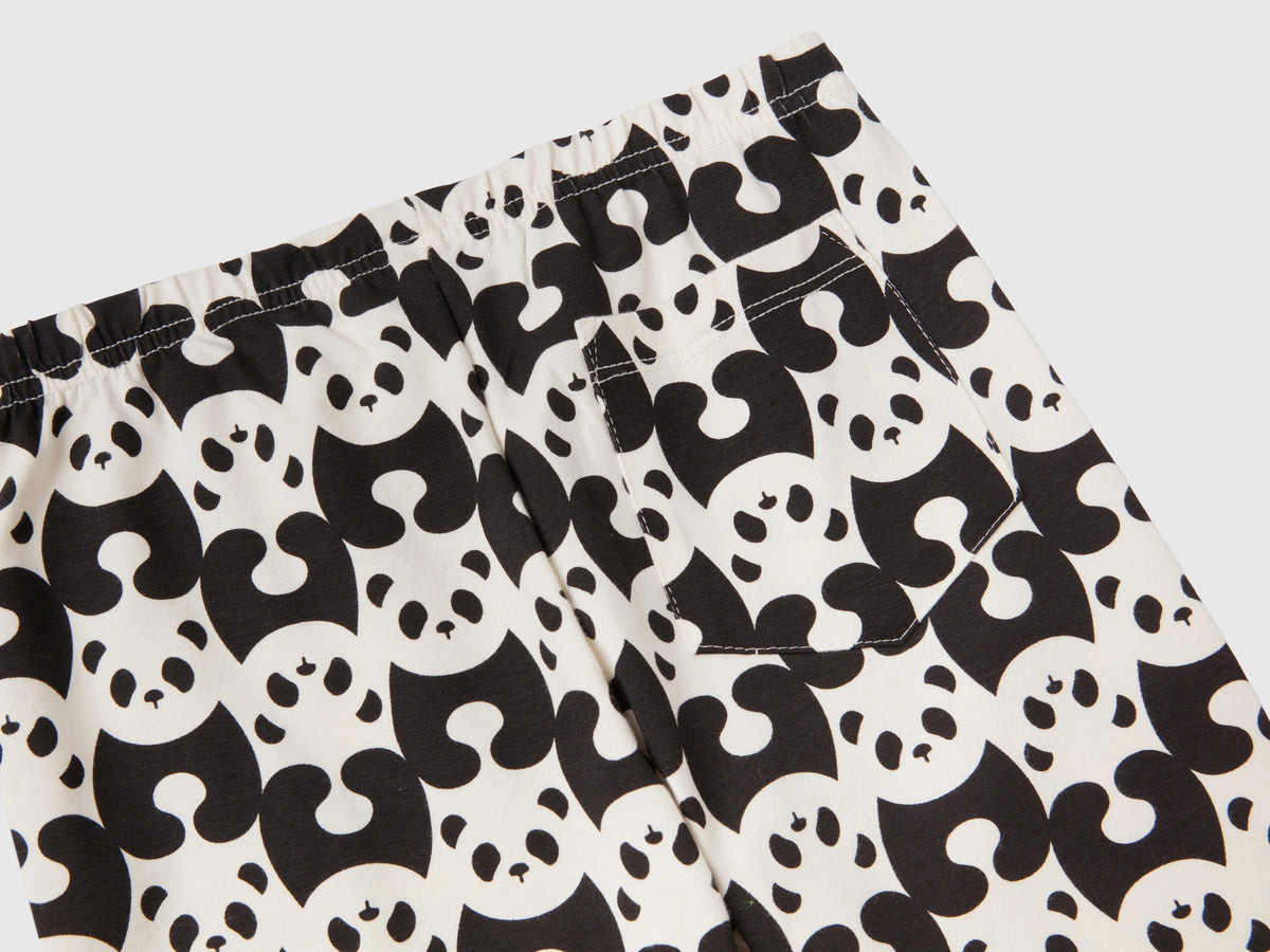 Pigiama lungo con stampa panda
