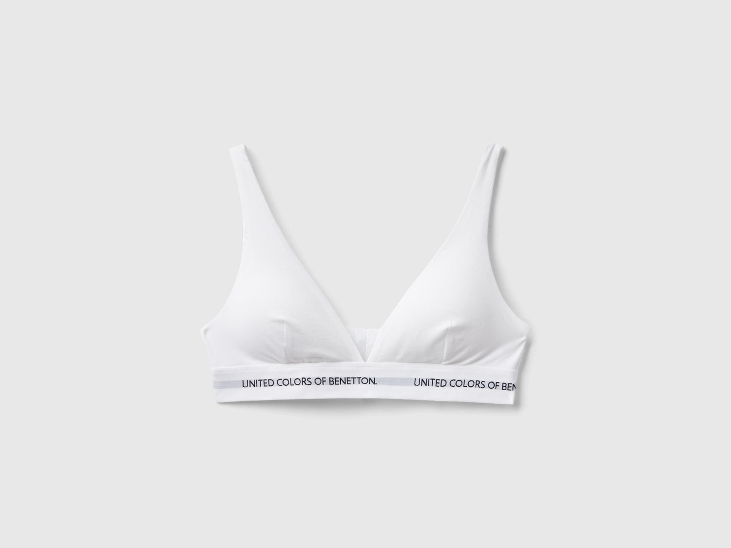 Reggiseno a triangolo in cotone bio da donna bianco | Benetton Outlet