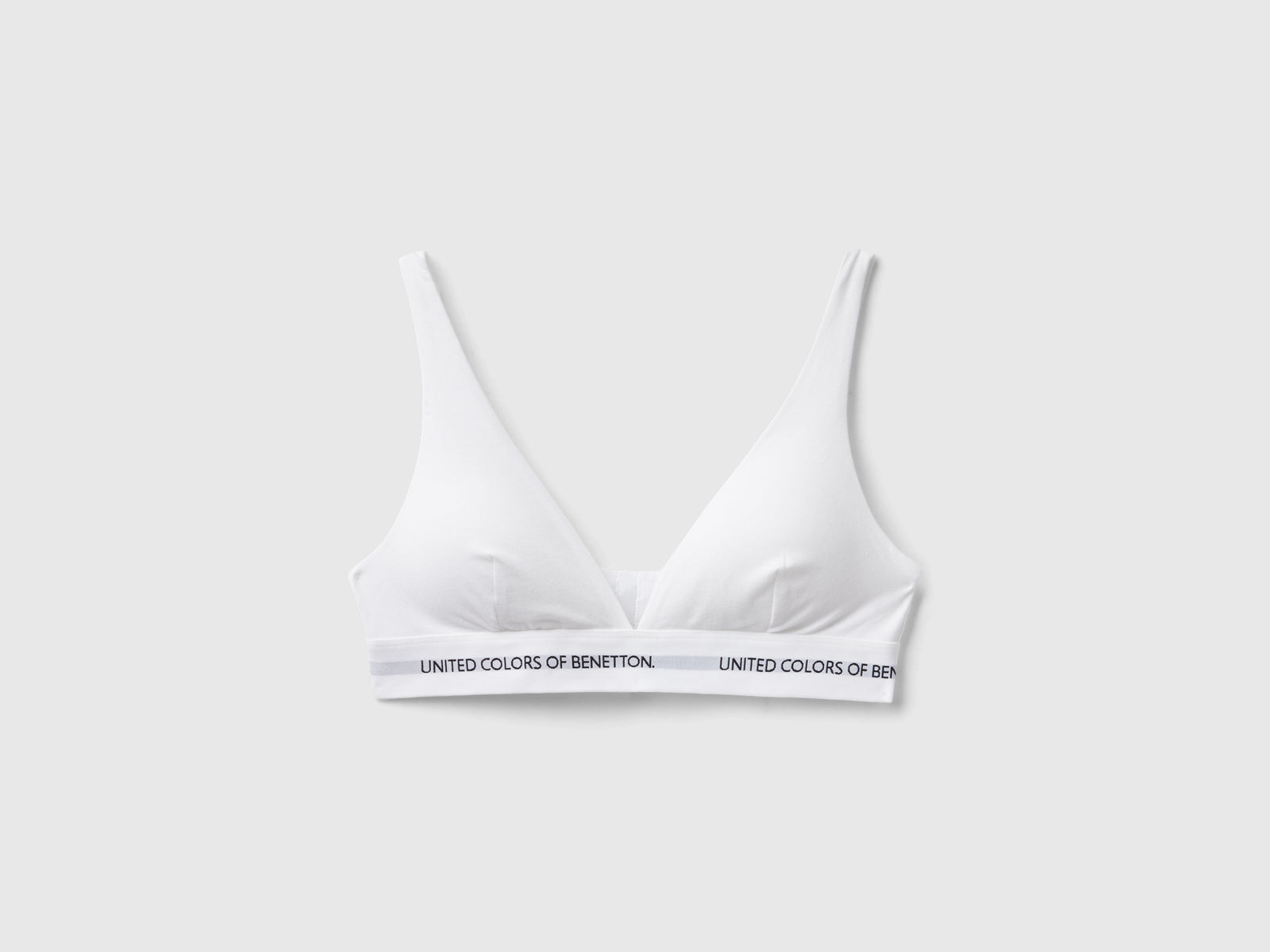 Reggiseno a triangolo in cotone bio da donna bianco | Benetton Outlet